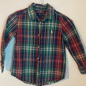 Polo by Ralph Lauren red, green, blue plaid button down shirt